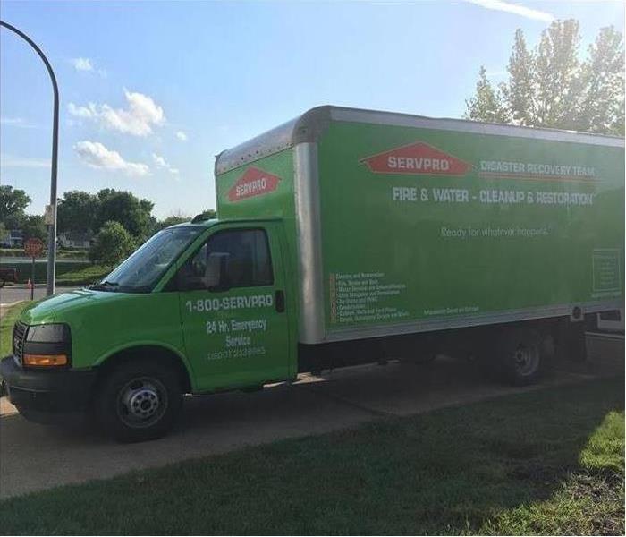 Green SERVPRO box truck